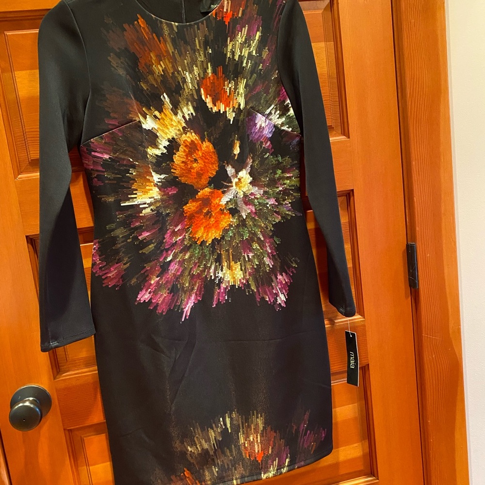 Beautiful Dress w Dramatic Color Pop, Sz 6
